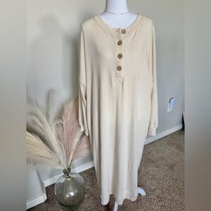NWT - Oversized Cream Dress